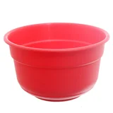 Maceta circular de plástico roja