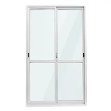 Ventana corrediza aluminio vidrio simple 180 x 200 cm 2 hojas
