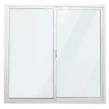 Ventana corrediza aluminio vidrio simple 150 x 150 cm 2 hojas