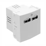 Modulo de 2 toma USB 220 v 2,1 A blanco