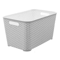Canasto símil rattán blanca 40 Lts. 29x54 cm