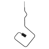 Lámpara de techo colgante negra 1 luz E27