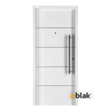 Puerta de exterior acero M1783B blanca 90 x 200 x 10 cm izquierda