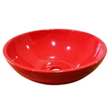 Bacha circular de apoyo Agus 34 cm roja brillante