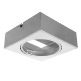 Spot semiembutido cuadrado móvil AR111 Plata