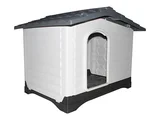 Cucha para perro blanco y gris 80.4 x 83.8 x 111 cm