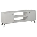 Rack de TV Escandinavo con 2 puertas blanco