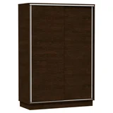 Placard 2 puertas corredizas con 3 cajones wengue 135 x 200 x 55 cm