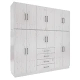 Placard 12 puertas con 4 cajones venecia 210 x 215 x 47 cm