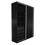 Placard 2 puertas con 4 cajones Panal negro