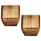Pack de 2 pomos hueso 30 x 30 mm