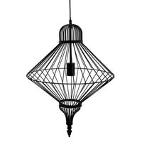 Lámpara de techo colgante negra 1 luz E27