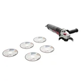 Amoladora angular eléctrica 830 W con 5 discos