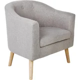Sillón individual Lucia de tela gris