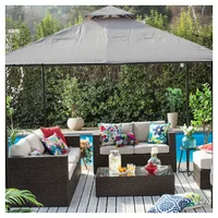 Pérgola 2.95 x 2.95 m con ventilación Taupe