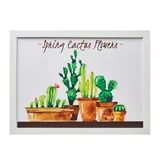 Cuadro cactus 15 x 21 cm mol 03 blanco