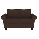 Sillón Chenille de 2 cuerpos ecocuero chocolate