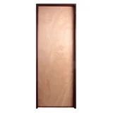 Puerta de interior placa Okume natural marco de chapa 70 x 200 cm derecha