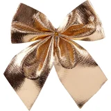 Pack de 12 adornos navideños Lazos dorado metálico 11.5 cm
