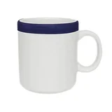 Taza Aqrela de cerámica blanca y azul 270 ml