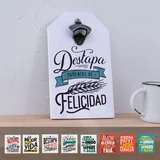 Cuadro Abridor cerveza para pared - Diseño varios