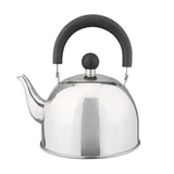 Pava de acero inoxidable 1.5 L plateada y negra