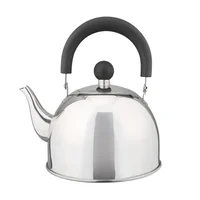 Pava de acero inoxidable 1.5 L plateada y negra