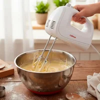 Batidora de mano con diseño ergonomico 450 W blanca AB103