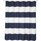 Cortina de baño Hexton 178 x 180 cm blanco y azul
