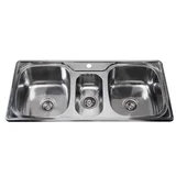 Pileta de cocina triple encastrable 102 x 49 x 20 cm T10249