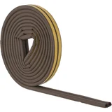 Burlete autoadhesivo perforado 9.5 x 5.5 mm marrón