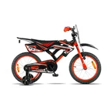 Bicicleta Cross RX rodado 14 negro y naranja fluo