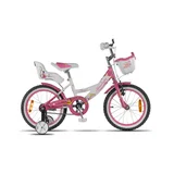 Bicicleta Princesa rodado 14 fucsia y blanco