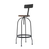 Banqueta con respaldo regulable negro