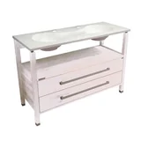 Vanitory Rimini de apoyo 120 cm fresno con mesada 1 agujero