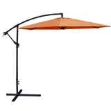 Sombrilla lateral de metal naranja 2.7 m
