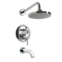 Grifería monocomando para ducha Lyra plateada