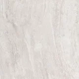Porcelanato marmolado Travertino blanco brillante 57 x 57 cm