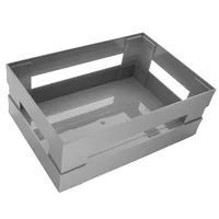 Canasto plástica organizadora gris 15.5 x 9 x 22.5 cm