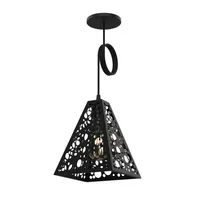 Lámpara de techo colgante hole negra 1 luz E27