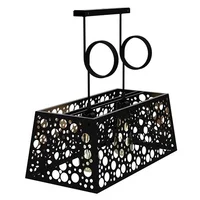 Lámpara de techo colgante Hole negra 2 luces E27