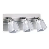Spot barra cubeto acero 3 luces G9