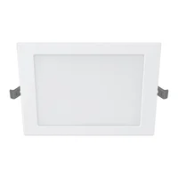 Panel LED de embutir cuadrado 18 w luz cálida blanco
