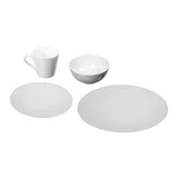 Juego de vajilla 24 piezas porcelana blanca