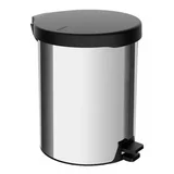 Cesto de basura a pedal 12 L de acero inoxidable