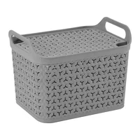 Caja plástica organizadora con tapa 14 Lts. 19.5 x23.5 cm