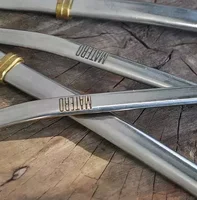 Bombilla Matero de acero inoxidable chata