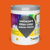 Pintura látex de interior y exterior naranja holanda mate lavable 1 L