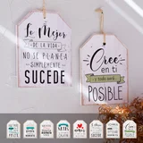 Placa colgante 15 x 20 - Diseño Frases- Varios modelos