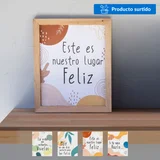 Cuadro Plano Marco Eucalipto 25 x 30 - Frases- Diseño varios